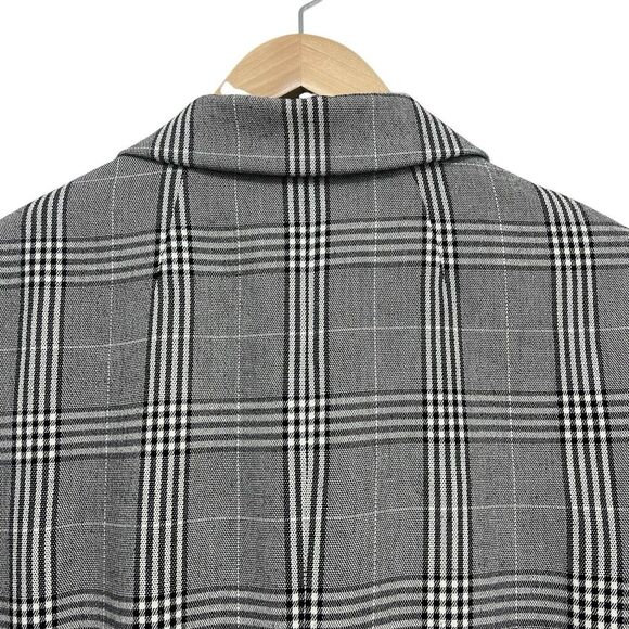 Madewell Caldwell Oversized Plaid Double Breasted Plaid Blazer Jacket Size L - Picture 11 of 12